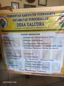 Bersumber dari Dana Desa,terbukti di Desa Galudra hari ini peningkatan Sanitasi Air Bersih Dialokasikan