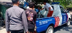 Sat Lantas Polres Loteng Laksanakan Olah TKP Laka Lantas di Jalan Bypass Labulia