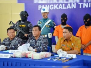 TNI AL KEMBALI BERHASIL GAGALKAN PENYELUNDUPAN 5 KG NARKOBA DI PERBATASAN