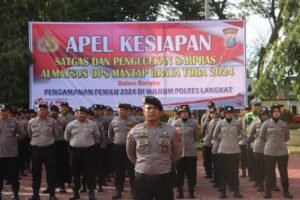 Polres Langkat Laksanakan Apel kesiapan Satgas Dan Cek Sarpras/Almatsus