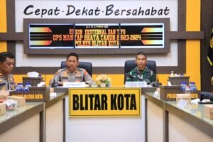 Polres Blitar Kota Gelar Rakor Eksternal Dan TFG Kesiapan Operasi Mantap Brata Semeru 2023-2024