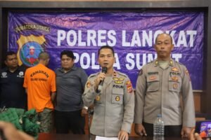 Suami Yang Membakar Istrinya Dengan Bensin Di Tangkap Polsek Pangkalan Berandan Di Aceh