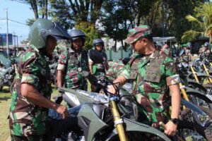 Dandim 1310/Bitung Letkol Arm Yoki Efriandi, M.Han., Serahkan 40 Unit Motor Dinas Kepada Babinsa