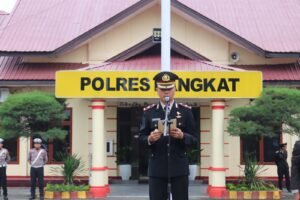 Polres Langkat Melaksanakan Upacara Peringatan Hari Sumpah Pemuda Ke – 95 Tahun 2023