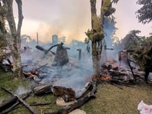 Kebakaran Satu Unit Bangunan Restaurant Di Penginapan On The Rock Bukit Lawang