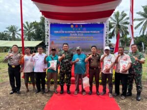 Melalui Video Conference Kapolres Langkat Hadiri Peninjauan Lahan Pertanian Oleh Wakil Presiden RI