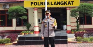 Polres Langkat Laksanakan Pengamanan Kunjungan Anies Rasyid Baswedan Di Gedung MABMI, Kabupaten Langkat