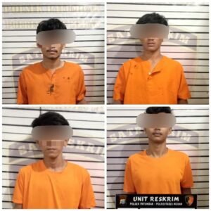 4 Sekawan Perampok Yang Sering Beraksi di Bawah Fly Over Amplas Dibekuk Polisi