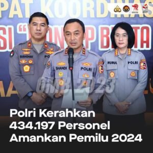 Polri Kerahkan 434.197 Personel Amankan Pemilu 2024