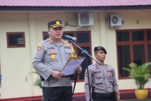 Kapolres Pimpin Sertijab Kasat Reskrim, Kapolsek Dan Kasihumas Polres Langkat