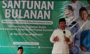 Kunjungan Caleg DPR RI Dapil I, Jakarta Timur Irjenpol,(Purn) Drs. SYAFRIZAL AHIAR SH.MM Ke yayasan Cahaya Alam Cabang Jakarta Dalam Rangka Santunan Bulanan