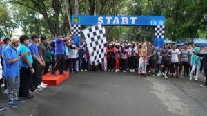 Kapolres Langkat Bersama Forkopimda Langkat Laksanakan Gerak Jalan Santai