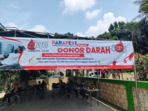 PMI Ciledug Dan Kelurahan Paninggilan Utara Berkolaborasi Untuk Donor Darah Serta Penanaman Pohon.