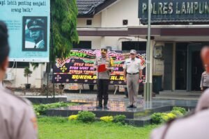 Apel Pagi Tahun 2024, Kapolres Lamtim: “Tingkatkan Kinerja Lebih Baik”