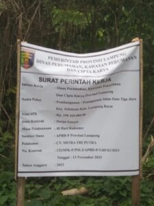Proyek Peningkatan Palan Desa Di Pekon Tiga Jaya Kecamatan Sekincau Di Kerjakan Asal Asalan ,Masyarakat Setempat Sangat Kecewa