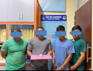 Sat Narkoba Polres Agara Ungkap Kasus Transaksi Narkotika Di Pondok, Empat Tersangka Diamankan