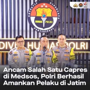 Ancam Salah Satu Capres di Medsos, Polri Berhasil Amankan Pelaku di Jatim