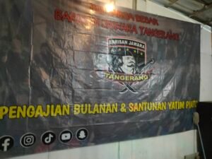 Barisan Jawara Tangerang Mengadakan Acara Pengajian Bulanan dan Santunan Anak Yatim Piatu.