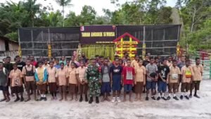 Satgas Yonif 125/SMB Bangkitkan Semangat Berwirausaha Dan Percantik Kampung Wonggi