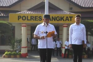 Pj Bupati Langkat Pimpin Apel Gelar Pasukan Operasi Keselamatan Toba 2024.
