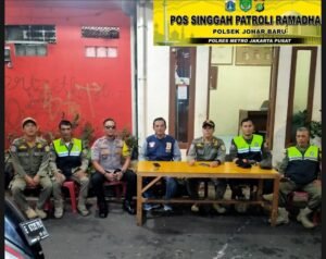 Jaga Kondusifitas Dibulan Ramadan Polsek Johar Baru Dan Tiga Pilar Kecamatan Johar Baru Gelar Patroli Cipta Kondusif