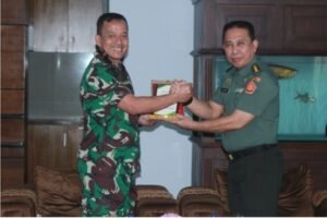 Danbrigif 4 Mar/BS Terima Kunjungan Silaturahmi Aspidmil Kejati Sumsel