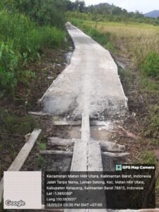 Diduga Raib Dana Silpa 2023,Kades Laman Satong Berdalih. Gunakan Dana Talangan (pribadinya) Bangun Jembatan kepayang.