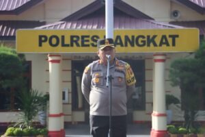 Polres Langkat Gelar Apel Siaga Jelang Penetapan Capres dan Cawapres