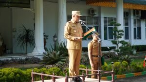 Dalam Apel Gabungan Pj Bupati Langkat Sampaikan Dua Pesan Penting Kepada Seluruh ASN Pemkab Langkat