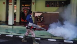 Cegah Dini Penyakit Demam Berdarah, Yonarmed 11/GG/2/2 Kostrad Laksanakan Fogging