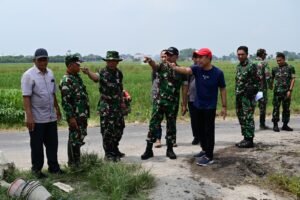 Dandim 0726/Sukoharjo Cek sasaran fisik TMMD Reg Ke-120 di Desa Wirun, Kec. Mojolaban, Kab. Sukoharjo