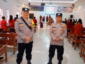 Peringatan Kenaikan Isa Almasih, Polres Pesawaran Terjunkan Puluhan Personil Laksanakan Pengamanan di Tempat Ibadah