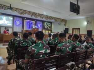 Ditengah Pelaksanaan TMMD Ke-120 Kodim 0726/Sukoharjo, Tidak Mengurangi Antusias Anggota Satgas TMMD Melaksanakan Ibadah