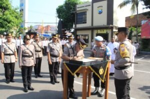 Kapolres Kediri Kota Pimpin Sertijab, Pejabat Utama dan Kapolsek