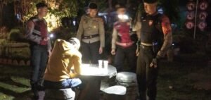 Sat Samapta Polres Kediri Kota Patroli Malam Sampaikan Himbauan dan Jaga Kamtibmas
