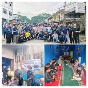 Fitrianti Agustinda Selaku Pembina Permaskot dan Tim Relawannya Cinta Fitri,Bersilahturahmi dan Membagikan Sembako diPosko Ormas per-Maskot