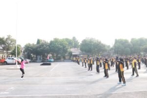Senam Pagi Rutin, Upaya Polres Kediri Tingkatkan Stamina dan Sinergitas Antar Anggota