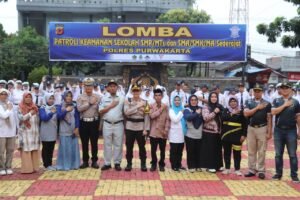 Satlantas Polres Purwakarta Gelar Lomba patroli keamanan sekolah ( PKS) Antar Sekolah