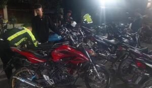 Razia Keliling Antisipasi Balap Liar, Polres Kediri Amankan Belasan Motor di SLG