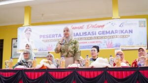 Pj Ketua TP. PKK Langkat Hadiri Sosialisasi “GEMARIKAN” Di Batang Serangan Sebagai Upaya Penurunan Stunting.