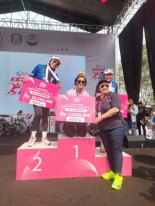 Kemala Run 2024, Bhayangkari Polres Purwakarta Raih Juara 3 Kategori half marathon Master 40+