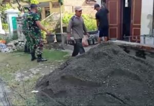 Bersama Danramil 0809/10 Wates Dalam Mewujudkan Program RTLH TNI