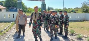 Dansatgas Yonkav 6/Naga Karimata Dampingi Danyon Arhanud 15/Dahana Bhaladika Yudha Ke Pos Perbatasan