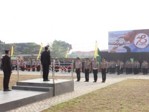 Polres Pringsewu Gelar Upacara Peringatan Hari Bhayangkara Ke-78