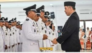 Bertepatan Hari Jadi Kabupaten Pesawaran ke – 17 Bupati Dendi Ranadhona Mengukuhkan 139 Kepala Desa se – Kabupaten Pesawaran