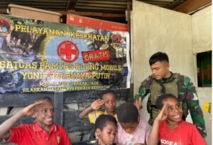 TNI Gelar Papua Pintar, Anak-Anak Kago Sambut Gembira