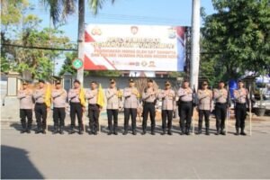 Kapolres Kediri Kota Berikan Reward Punishment Kepada Personel Sat Samapta dan Polsek Jajaran