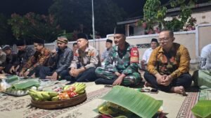 Babinsa Bendan Hadiri Doa Bersama Bersih Desa