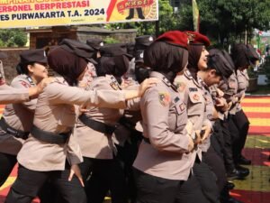 Polwan Polres Purwakarta Dilatih Untuk Pengamanan Pilkada Serentak 2024