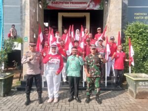 Apel Bersama dan Pembagian 1.000 Bendera Merah Putih di Kecamatan Pringsewu